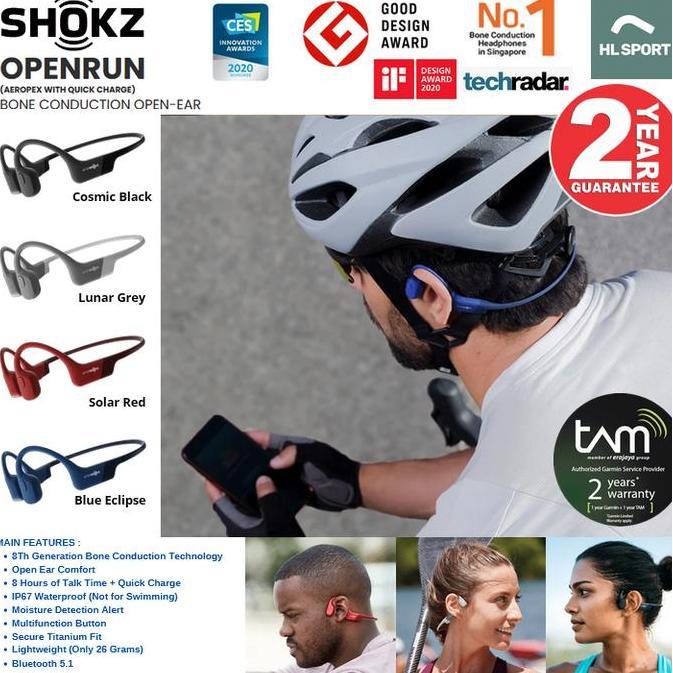 BEBAS ONGKIR - Bluetooth Headset Aeropex Aftershokz Wireless Stereo Bone Conduction