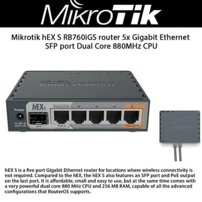 BEBAS ONGKIR - MIKROTIK RB760IGS/RB 760IGS/rb760 IGS SFP GIGABIT HEX S