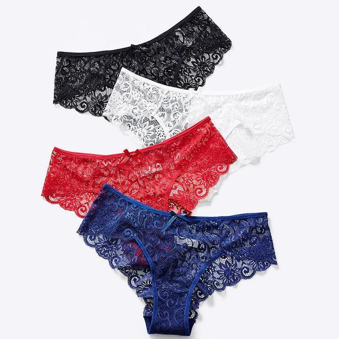 Celana Dalam Wanita Mid Waist ukuran jumbo Seksi cd 4C125 Hitam Segitiga