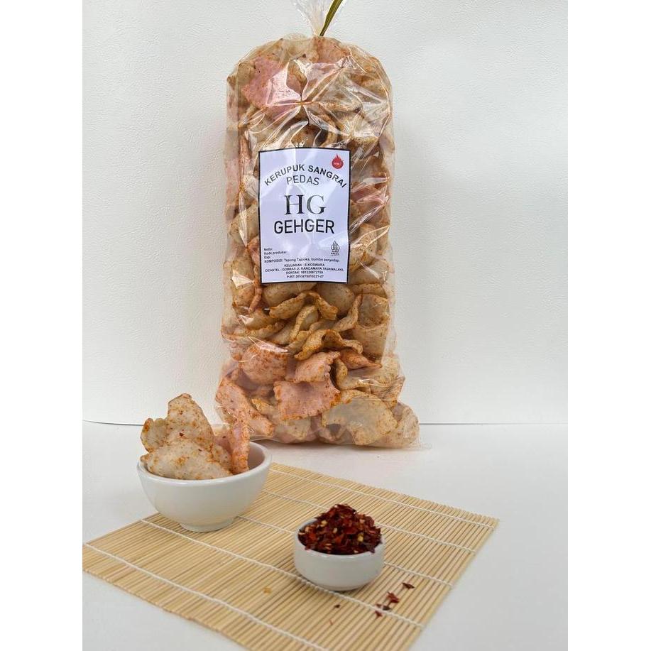 Kress- Kerupuk Sangrai Cikruh Pedas Hg Gehger 400Grm Camilan Snack Food Tapioka Snackparty Pack Cemi