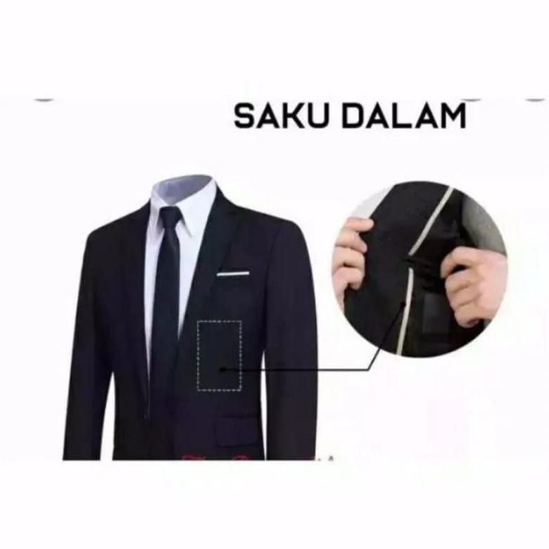 official setelan jas pria premium - jas pria - jas formal - jas formal pria setelan- jas pria hitam