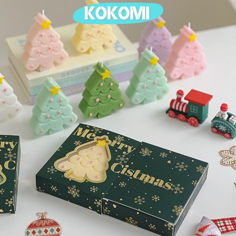 KOKOMI Christmas Scented Candles Aromatherapy Lilin Aromaterapi Natal Wangi Hadiah Souvenir Gift Set