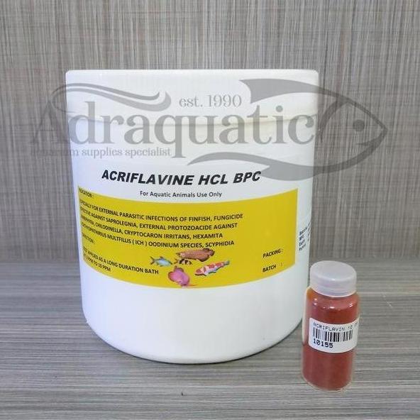 SERBUK BUBUK ACRIFLAVINE HCL BPC OBAT JAMUR INFEKSI WHITE SPOT IKAN HIAS KURA-KURA