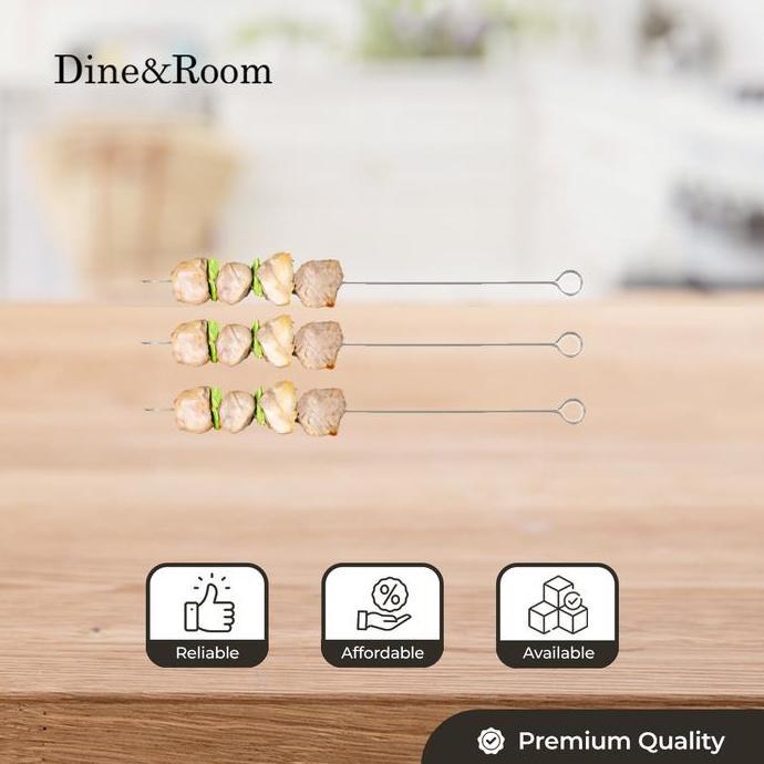 Barbeque Skewer 45 cm / Tusuk Sate Stainless Steel 45cm