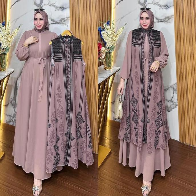 Sakeena Kanaya Gamis Ceruty Digital Printing