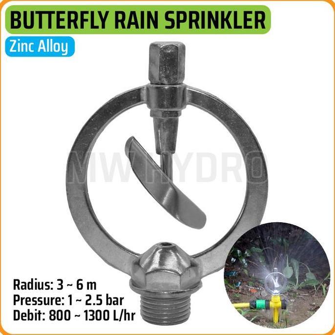 Sprinkler Taman Model Kupu-Kupu - Butterfly Rain Sprinkler Zinc Alloy