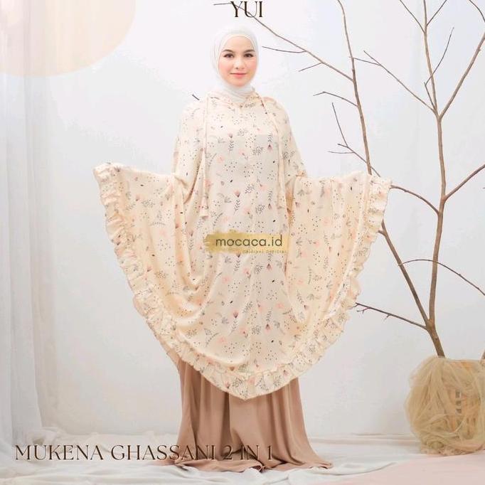 Mukena Dewasa Premium 2 in 1 by . Sleting Dagu di Pakai Ponco dan Biasa Free Tas Tali Ringan Premium