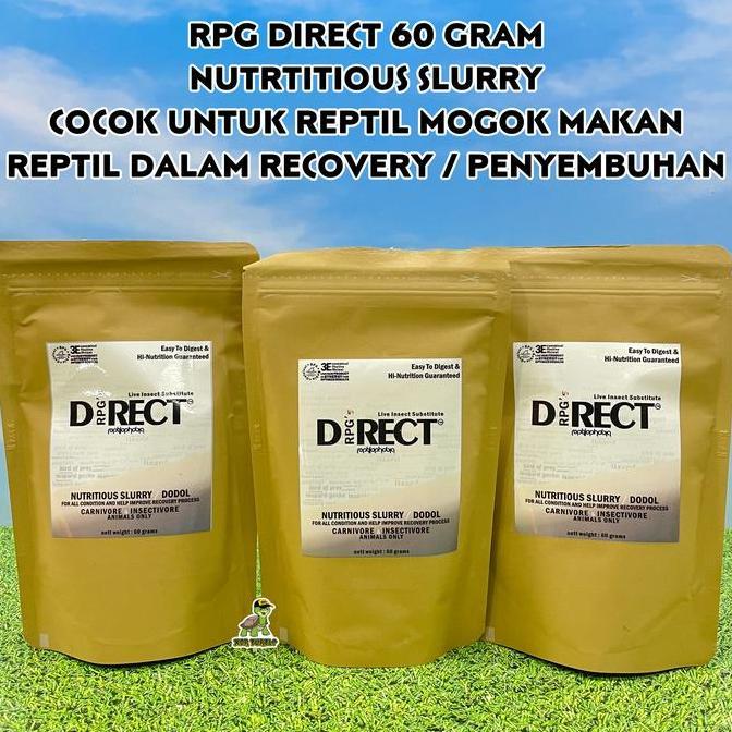 BEBAS ONGKIR - RPG DIRECT 60GR MAKANAN GECKO BD REPTIL SAKIT MOGOK MAKAN PENYEMBUHAN