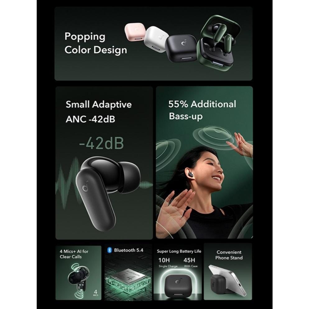 Hot Sale (New Launch) Soundcore Anker R50I Nc Earbuds Adaptive Noise Canceling Headset Earphone Blue