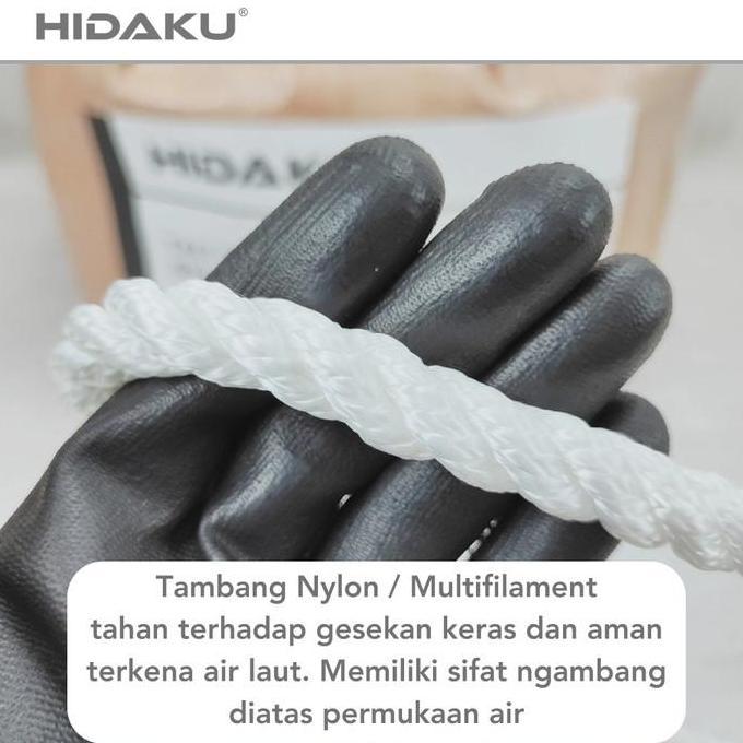 HIDAKU tali tambang nylon 10mm ROLL / tambang nilon 10mm / ROLL