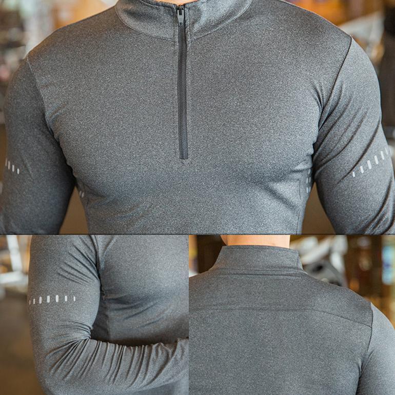 NEW KAMB KAOS LENGAN PANJANG PRIA GYM FITNESS KAIN POLIESTER