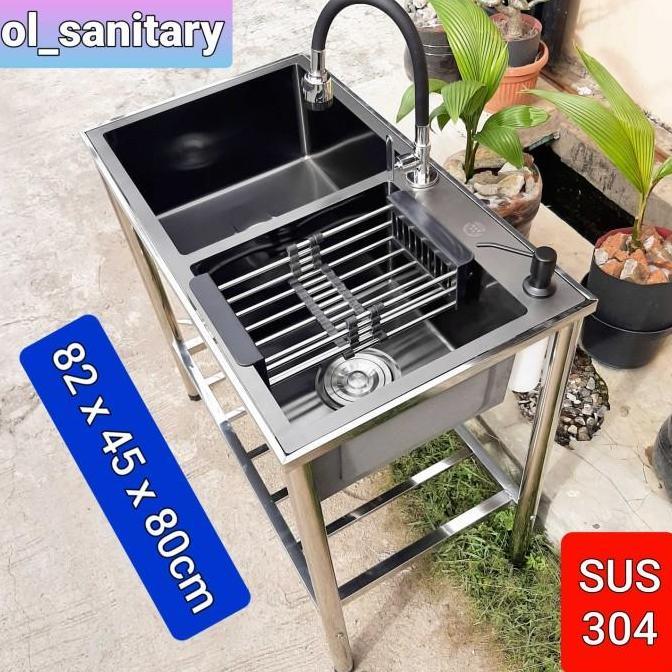 bak cuci piring kitchen sink portable tempat cuci piring sink hitam