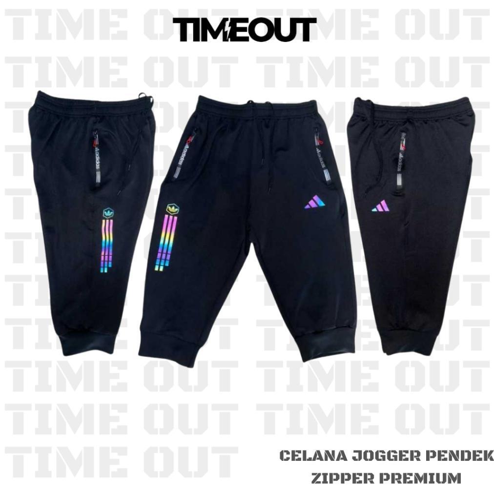 Best Deals Time Out - Celana Training Jogger 3/4 Joger Pants Olahraga Premium Pria Wanita 7/8