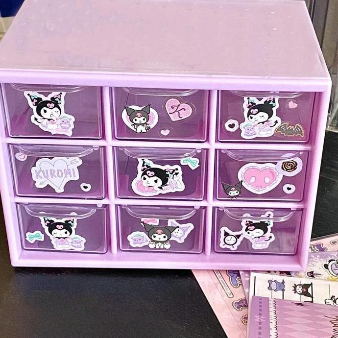 RK2162 Kotak Laci 9 sekat Sanrio FREE STICKER Box Laci Aksesoris Mini