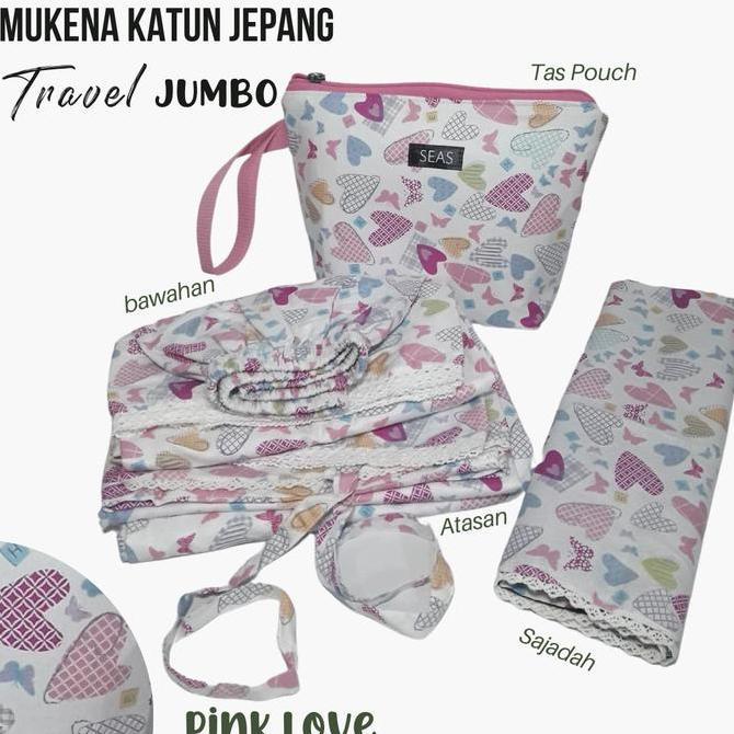 Mukena Safar Katun Jepang Sajadah / Mukena Travel Sajadah JUMBO