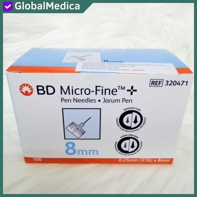 BD Micro fine, Pen Needle, Jarum insulin Biru 31g x 8mm