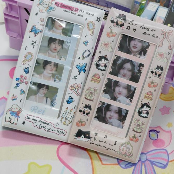 ready INS Style Empat Grid 4 Potongan Album Foto Kartu Koleksi Buku Idola Kartu Foto Binder 4 Grid P
