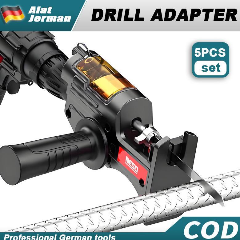 Alat Jerman Mesin Bor Adapter Jigsaw Gergaji Mesin (COD) Gergaji Mesin Adapter reciprocating Jigsaw 