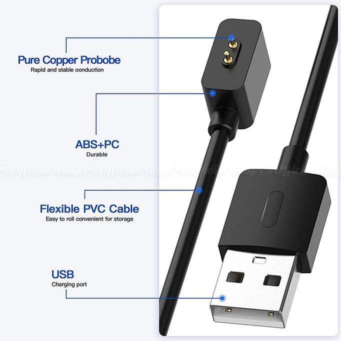 Charger Magnetic Cable Charging Kabel USB 1M for Xiaomi Mi Band 10 / 9 / PRO / 8 / 8 9 ACTIVE / Redm