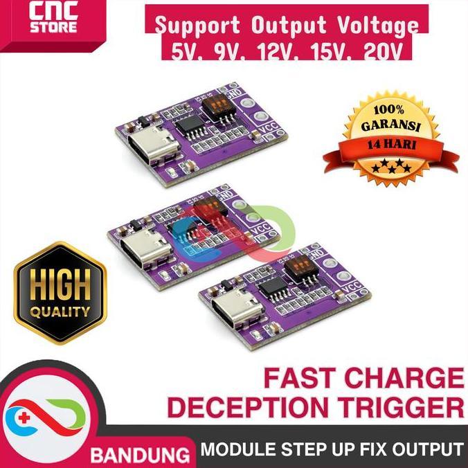 VATERCOM PD QC MODULE STEP UP FIX OUTPUT VOLTAGE 5V 9V 12V 15V 20V