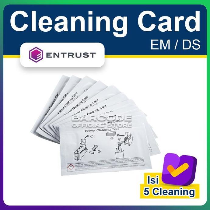 Cleaning Card Entrust Sigma EM1 DS2 DS3 Printer Kartu Original 5 Pcs