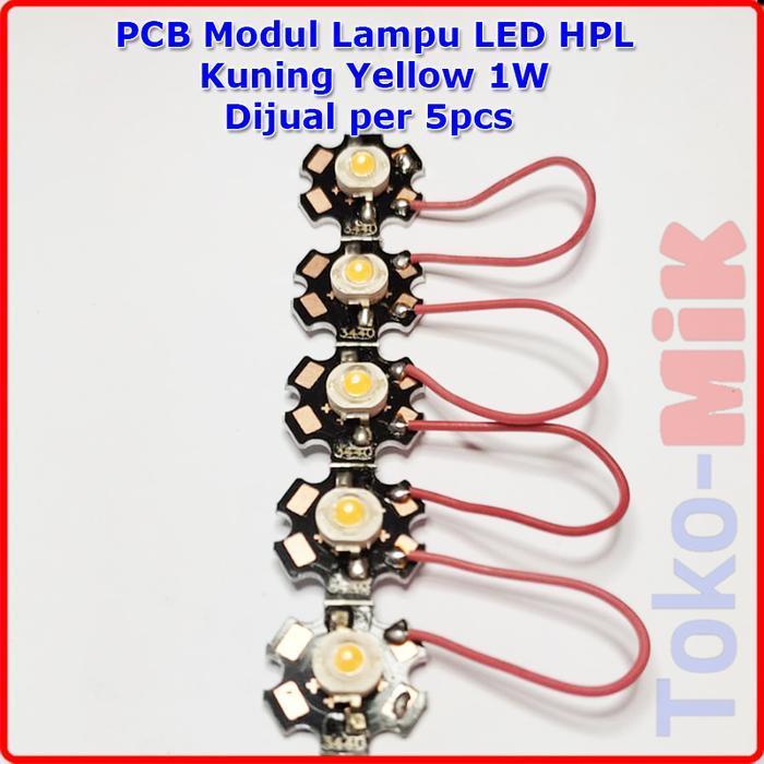Modul LED HPL Kuning 1W LED HPL 3000K PCB Heatsink Aluminium