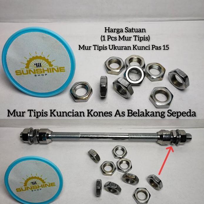 Mur Kontrak Tipis Pengunci Kones As Roda Belakang Sepeda Anak Dan Onthel Ontel Jengki BMX MTB Federa