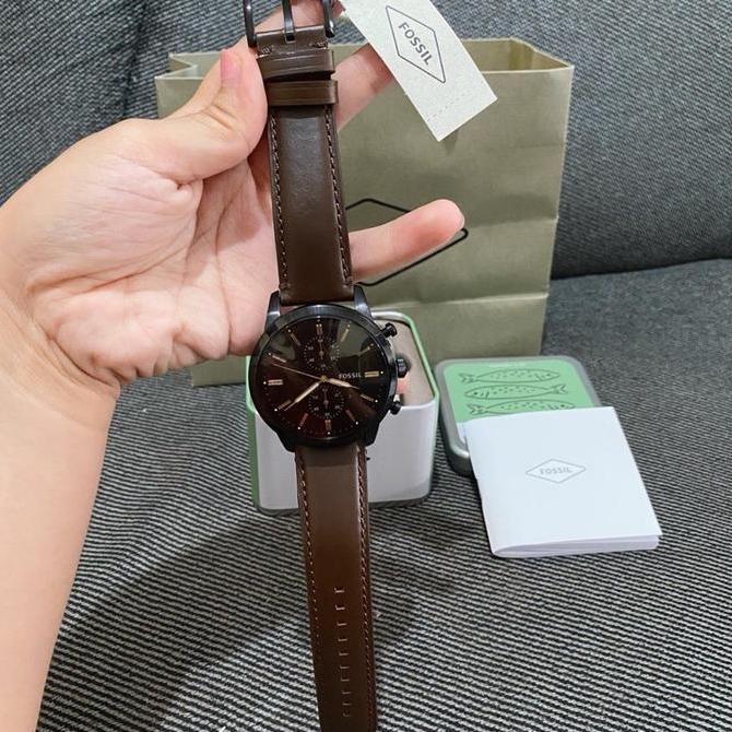 Ready [ORIGINAL] Jam Tangan Pria Fossil FS5437 Townsman Chronograph Brown