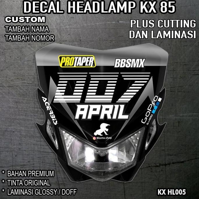 DECALL HEAD LAMP KX 85 BISA CUSTOM