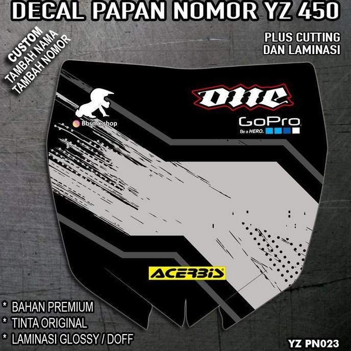 Decal  Papan  Nomor  YZ  450