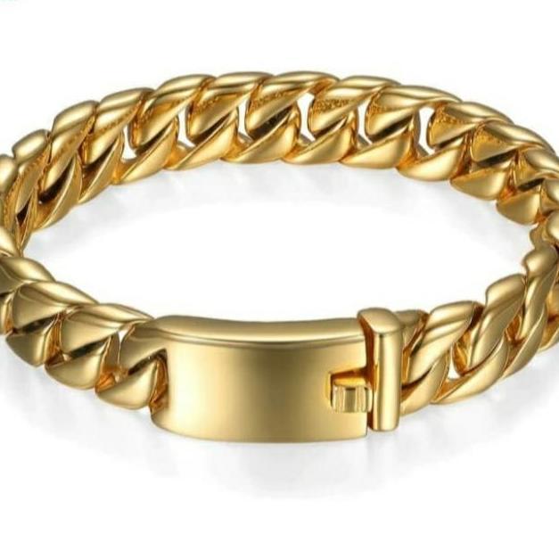 gelang titanium pria-cowok keren-emas rantai