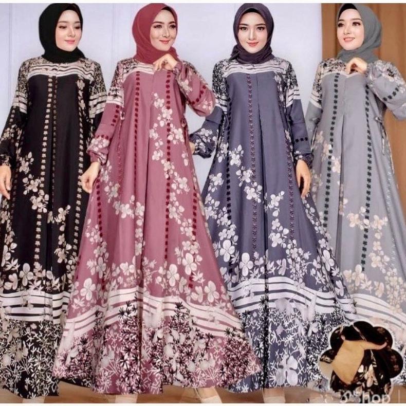 new deals gamis selena hyget motif busui paling laris ,gamis hygit murah