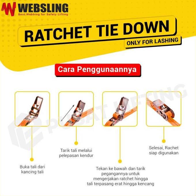 Ratchet Tie Down 2 Inch 4 Ton Track Belt 5 8 10 12 15 Meter Websling