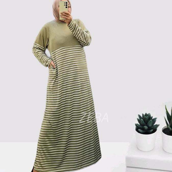 Zeba | Lina Gamis Kaos Knit Rib Jumbo LD120 Melar 150 cm Muat BB 70 - 110 kg PB 145 - 147 cm Baju Wa