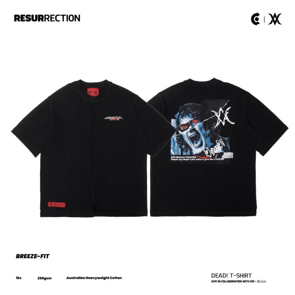 HOT DEALS READY STOCK - GVFI X 510 DEAD CLOWN OVERSIZED T-SHIRT BLACK