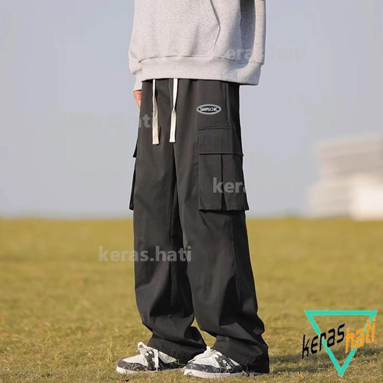 Cuci Gudang Drs. Store Celana Cargo Panjang Pria Celana Cargo Pria Dewasa Celana Korean Style Pria L