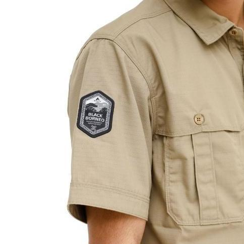 Ready Kemeja Eiger Blck Borneo Kalamantara Ss (H338)