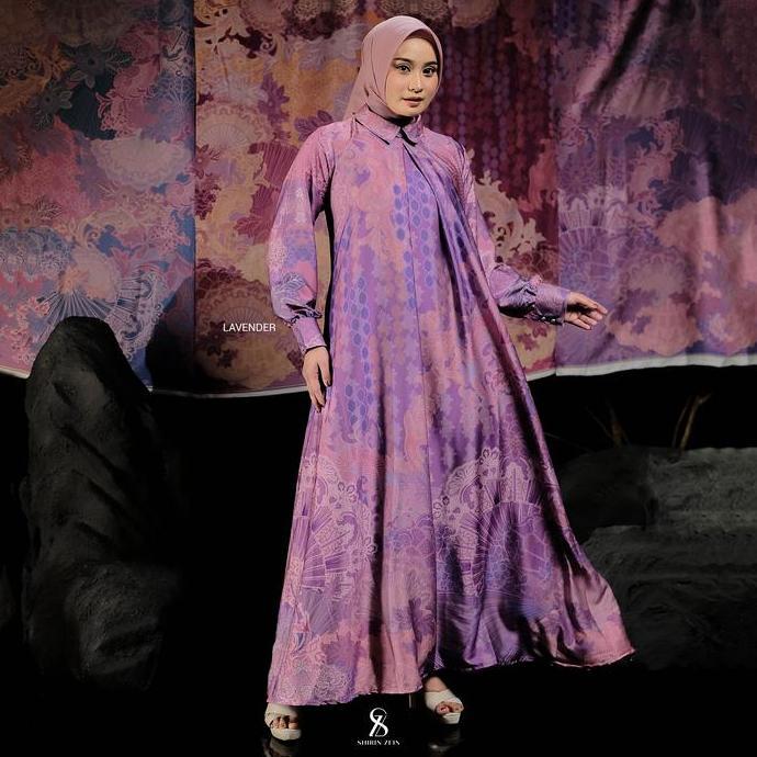 Shirin Zein - Gamis Kondangan Wanita Muslim Pesta Terbaru Motif Batik Mewah Elegan Series Lasem