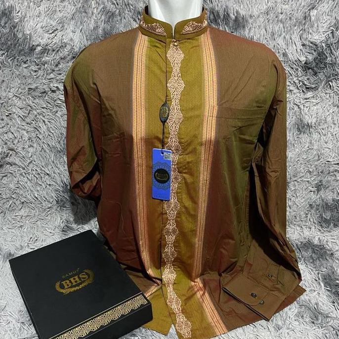 Ready Baju Muslim Baju Koko BHS Classic Original S-XXL Lengan Panjang Manset