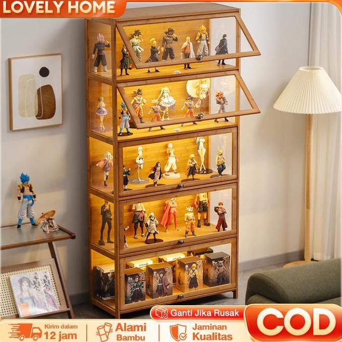 LOVE. Lemari Pajangan Etalase Akrilik Kaca Transparan Lemari Display pameran Model Mainan Lemari Pen