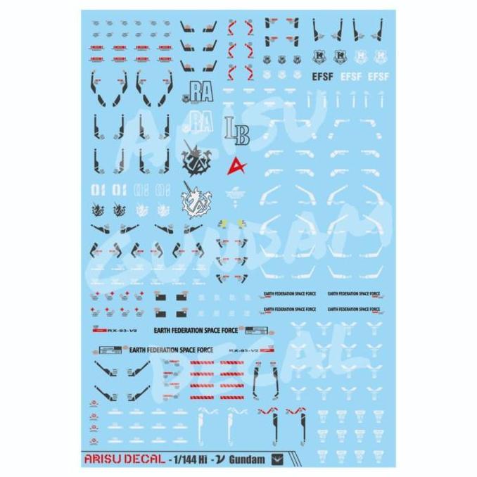 (Allthebest) Water Slide Decal Hi-v Hi Nu Gundam Hi v HG RG 1/144 Arisu Decal