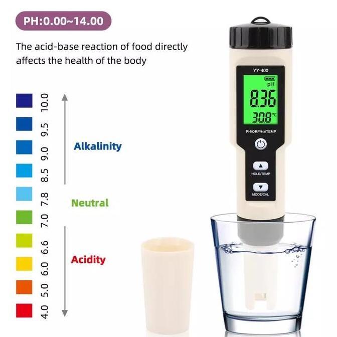 YY-400 4in1 PH/O/H2/Temperature hydrogen Ion Concentration Tester YY400
