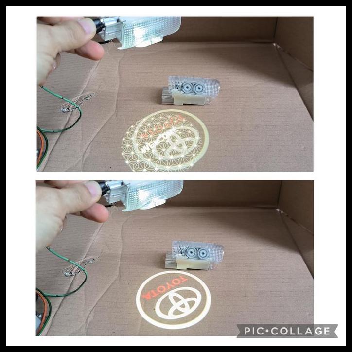 DISKON LED PROJECTOR LAMP LOGO TOYOT+WELCOME LIGHT FORTUNER VRZ SRZ GR SPORT 