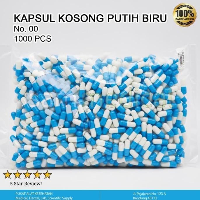 Medclean- Kapsul Kosong No. 00 / Cangkang Kapsul Kosong / Kapsul Kosong Isi 1000 Pcs