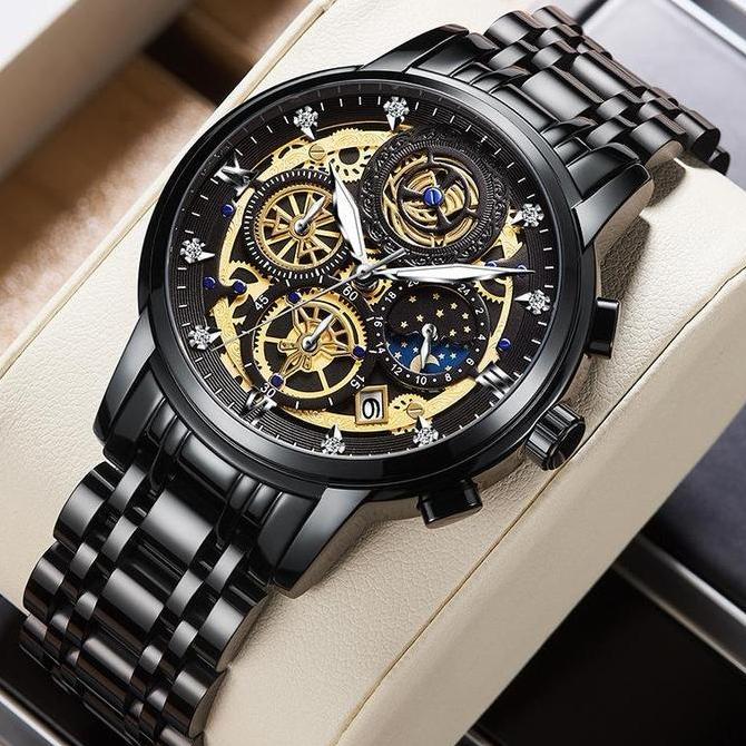 BEST PRICE Jam Tangan Pria LUXURY JP17 Original New Water Resistance Luxury Mewah Kalender Active Ar