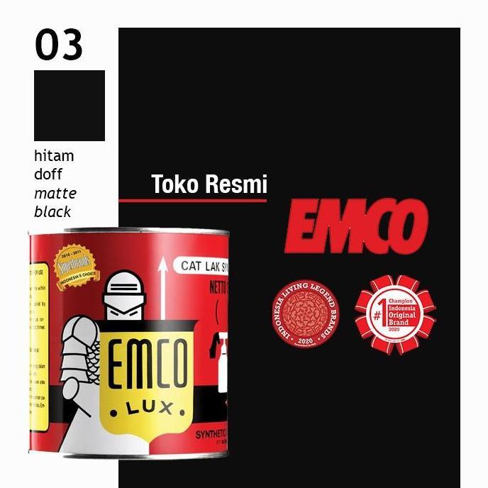 Nexwill- Cat Kayu & Besi Emco Lux - Hitam Doff