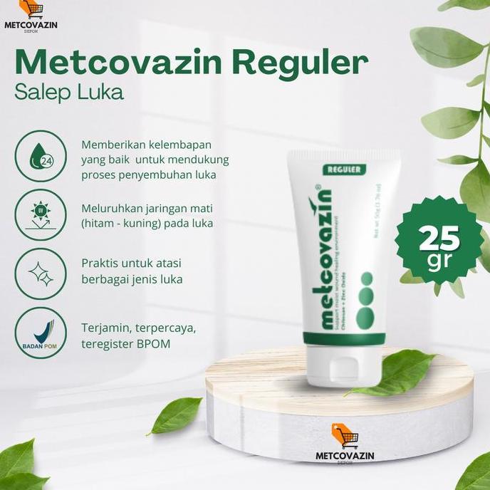 Medclean- Salep Luka Metcovazin Reguler 25 Gr Mengandung Zinc Oxide Dan Chitosan