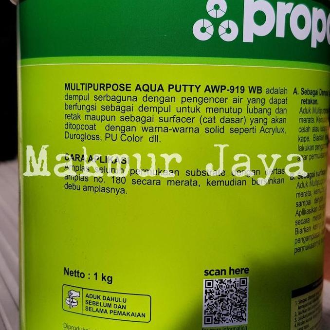 Nexwill- Propan Aqua Putty Putih Dempul Kayu Water Based