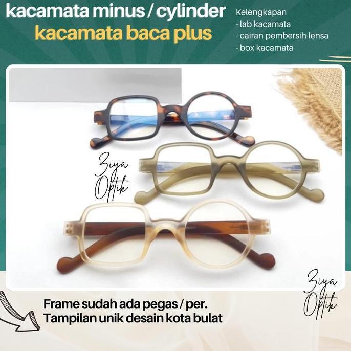 frame kacamata OGA | kacamata kotak bulat | kacamata pria wanita minus