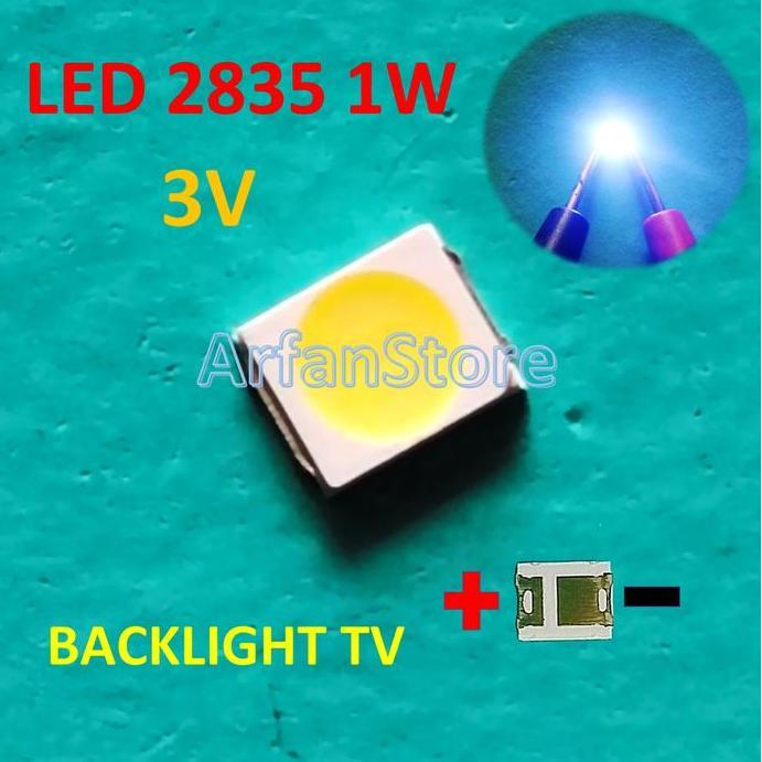 Whynot- Per 10Pcs Led Smd 2835 3528 1W 3V Replace Lg Backlight Tv Lcd Cold White Putih